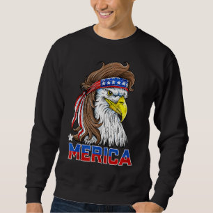 Patriottische Bald Eagle Mannen 4 juli American Fl Trui