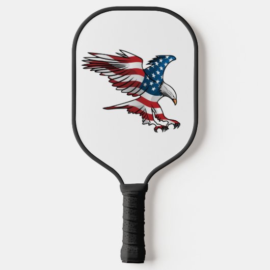 Patriottische Bald Eagle met Amerikaanse vlag Pickleball Paddle (Achterkant)
