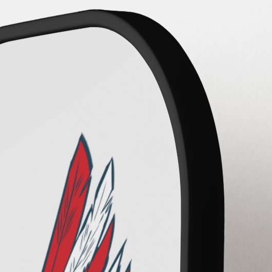 Patriottische Bald Eagle met Amerikaanse vlag Pickleball Paddle (Links Detail)