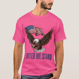 Patriottische Bald Eagle met Amerikaanse vlag T-shirt