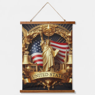 Patriottische banner tapijt hangend wandkleed