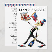 Patriottische barbecue kaart (Voorkant / Achterkant)