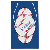 Patriottische Baseball Gift Bag Klein Cadeauzakje (Achterkant)