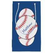 Patriottische Baseball Gift Bag Klein Cadeauzakje (Voorkant)