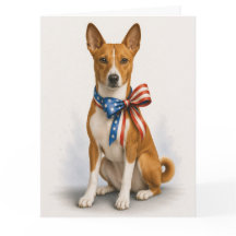 Patriottische Basenji Wenskaart