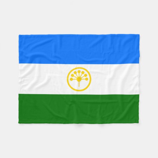 Patriottische bashkortostan Flag Fleece Blanket (Voorkant (Horizontaal))
