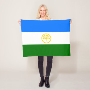 Patriottische Bashkortostan Vlag Fleece Dekbed Deken