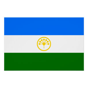 Patriottische Bashkortostan-vlag Perfect Poster