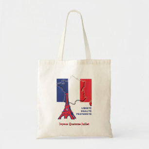 Patriottische BASTILLE DAG Franse vlag Tote Bag