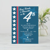 Patriottische BBQ 4 juli Kaart (Staand voorkant)