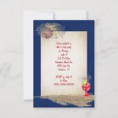 Patriottische Beach Party Kaart (Achterkant)