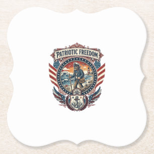 Patriottische Beachcomber Vector Graphic T-shirt_1 Kartonnen Onderzetters