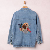 Patriottische Beagle Denim jas Denim Jacket (Hangar)