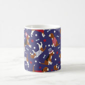 Patriottische beagle Dog Pattern Coffee Mok (Center)