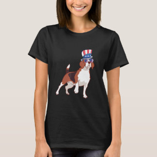 Patriottische Beagle hondeneigenaar 4 juli America T-shirt