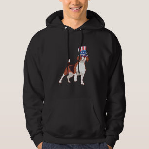 Patriottische Beagle-hondeneigenaar 4 juli Amerika Hoodie
