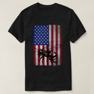 Patriottische Bee USA Amerikaanse vlag Bijenhouder T-shirt