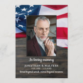 Patriottische begrafenisvolgorde van het Veteranpr Programma (Voorkant)