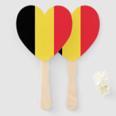 Patriottische Belgische vlag Handwaaier (Voorkant en achterkant)