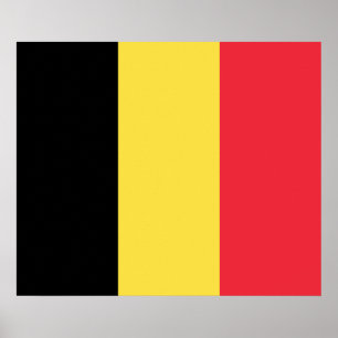 Patriottische Belgische Vlag Poster