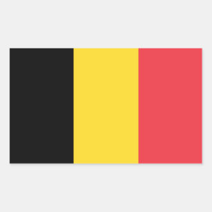 Patriottische Belgische vlag Rechthoekige Sticker