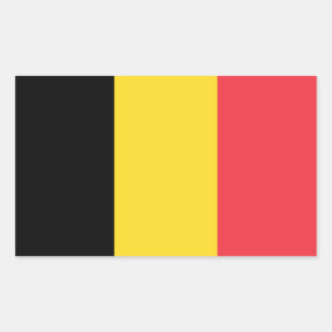 Patriottische Belgische Vlag Rechthoekige Sticker