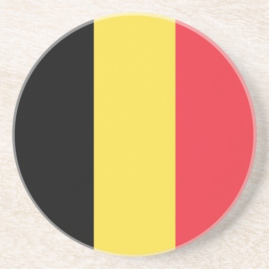 Patriottische Belgische Vlag Zandsteen Onderzetter (Voorkant)