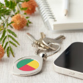 Patriottische Benin Flag Sleutelhanger (Zijkant)