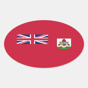 Patriottische Bermudavlag Rechthoekige Sticker
