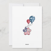 Patriottische Berner Sennenhond 4 juli Kaart (Achterkant)