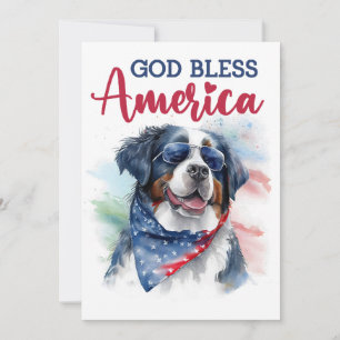 Patriottische Berner Sennenhond 4 juli kaart