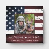 Patriottische beste FRIEND Beste DAD Militaire Dod Fotoplaat (Voorkant)