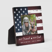 Patriottische beste FRIEND Beste DAD Militaire Dod Fotoplaat (Voorkant)