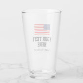Patriottische bierbril met Amerikaanse vlag logo Glas (Achterkant)