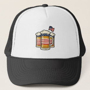 Patriottische Biermok Vintage Vector Design_1 Trucker Pet