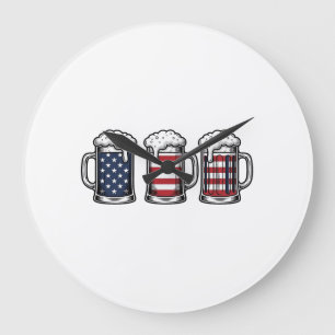 Patriottische Bierpullen Vintage Vector T-shirt On Grote Klok