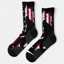 Patriottische Bigfoot Amerikaanse Vlag Crew Soks
