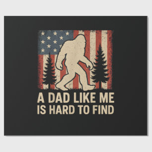 Patriottische Bigfoot Een Vader Als Mij Is Moeilij Cadeaupapier