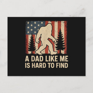 Patriottische Bigfoot Een Vader Als Mij Is Moeilij Feestdagenkaart