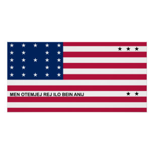 Patriottische Bikini-atol vlag Perfect Poster