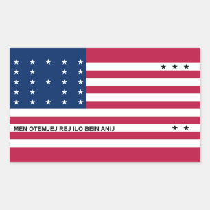 Patriottische Bikini-atol vlag Rechthoekige Sticker