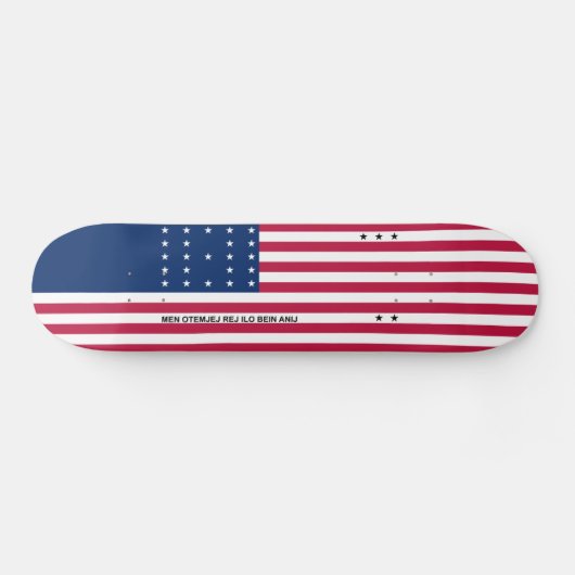 Patriottische Bikini-atol vlag Skateboard (Horizontaal)