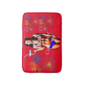 Patriottische Bikini Fitness Model Thunder_Cove Badmat (Voorkant Verticaal)