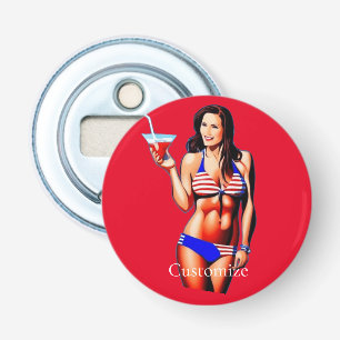 Patriottische Bikini Fitness Model Thunder_Cove Button Flesopener