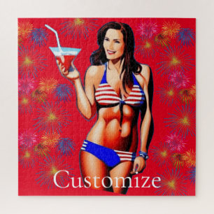 Patriottische Bikini Fitness Model Thunder_Cove Legpuzzel