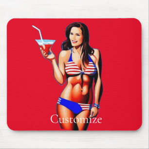 Patriottische Bikini Fitness Model Thunder_Cove Muismat