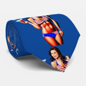 Patriottische Bikini Fitness Model Thunder_Cove Stropdas (Opgerold)