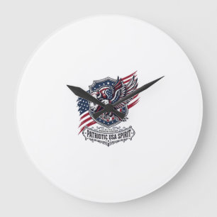 Patriottische Bizon Adelaar Wapenschild Dier Hybri Grote Klok