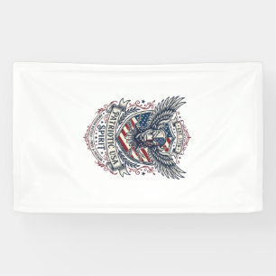 Patriottische Bizon Adelaar Wapenschild Dier Hybri Spandoek