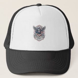 Patriottische Bizon Adelaar Wapenschild Dier Hybri Trucker Pet